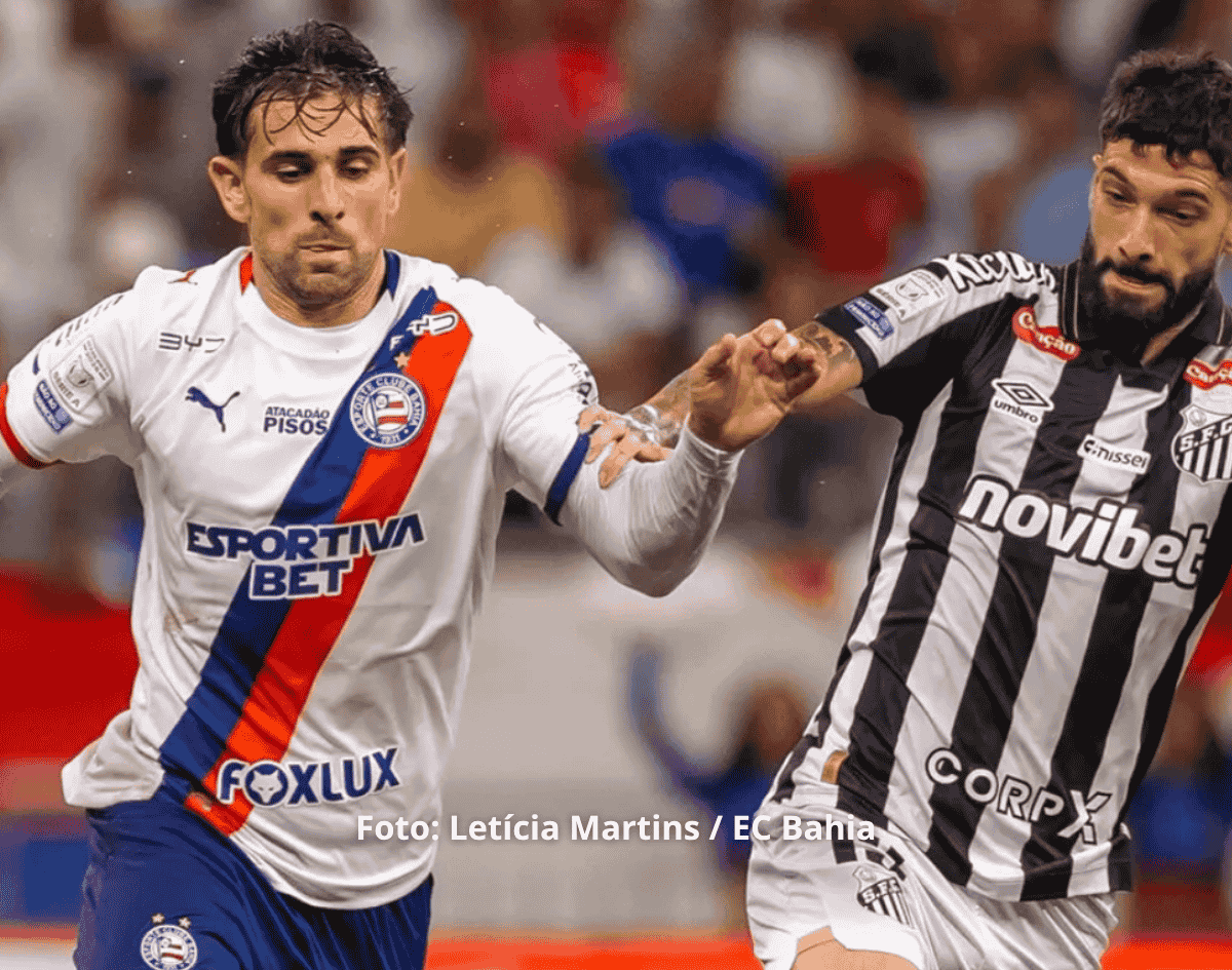 Empate agridoce; Bahia empata com o Santos na Fonte Nova e mantém sequência negativa