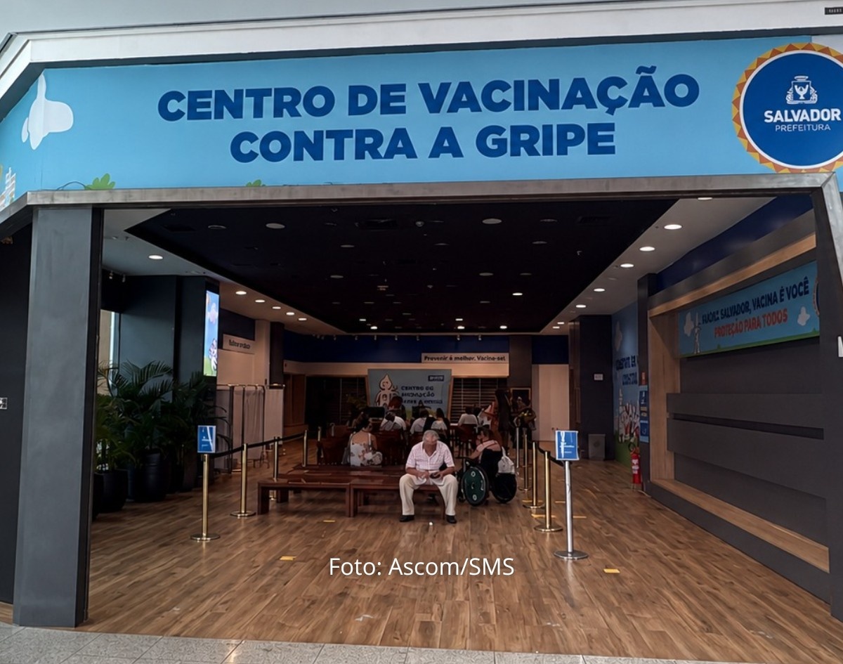 SMS mantém Centro de Vacinação contra Covid-19 e Influenza do Salvador Shopping em funcionamento 