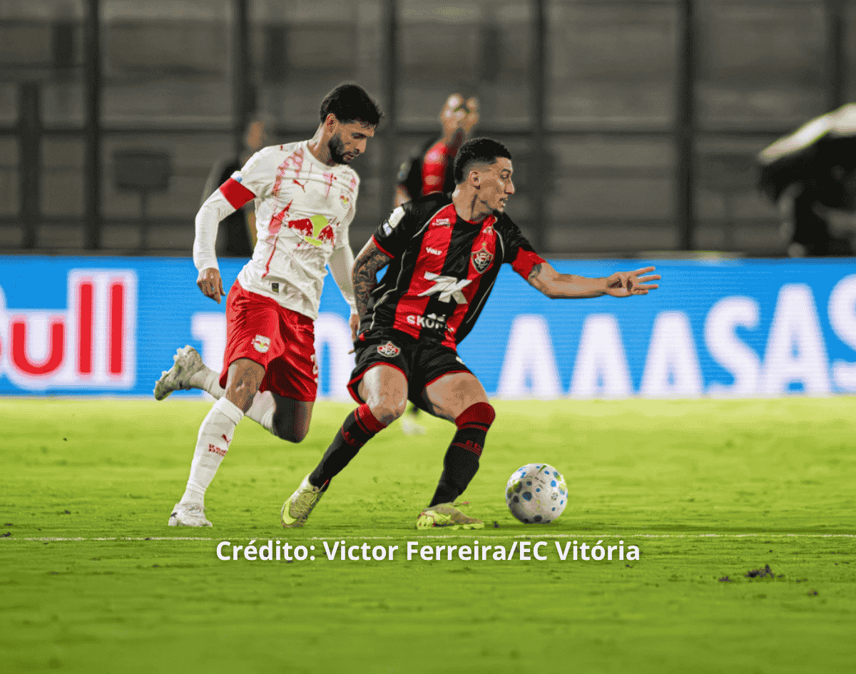 Vitória é superado pelo RB Bragantino e segue sem vencer fora de casa no Brasileirão 