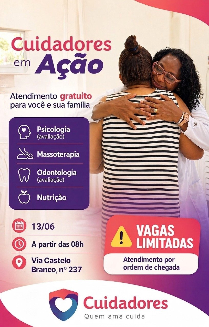 Ação Social Cuidadores volta a Castelo Branco neste sábado(13)