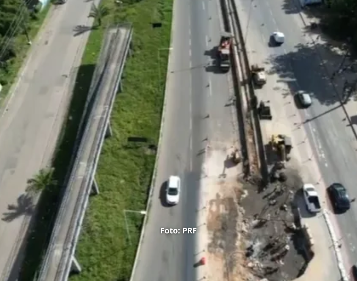 Obras para reparo de cratera na BR-324 continuam sem prazo para serem concluídas 