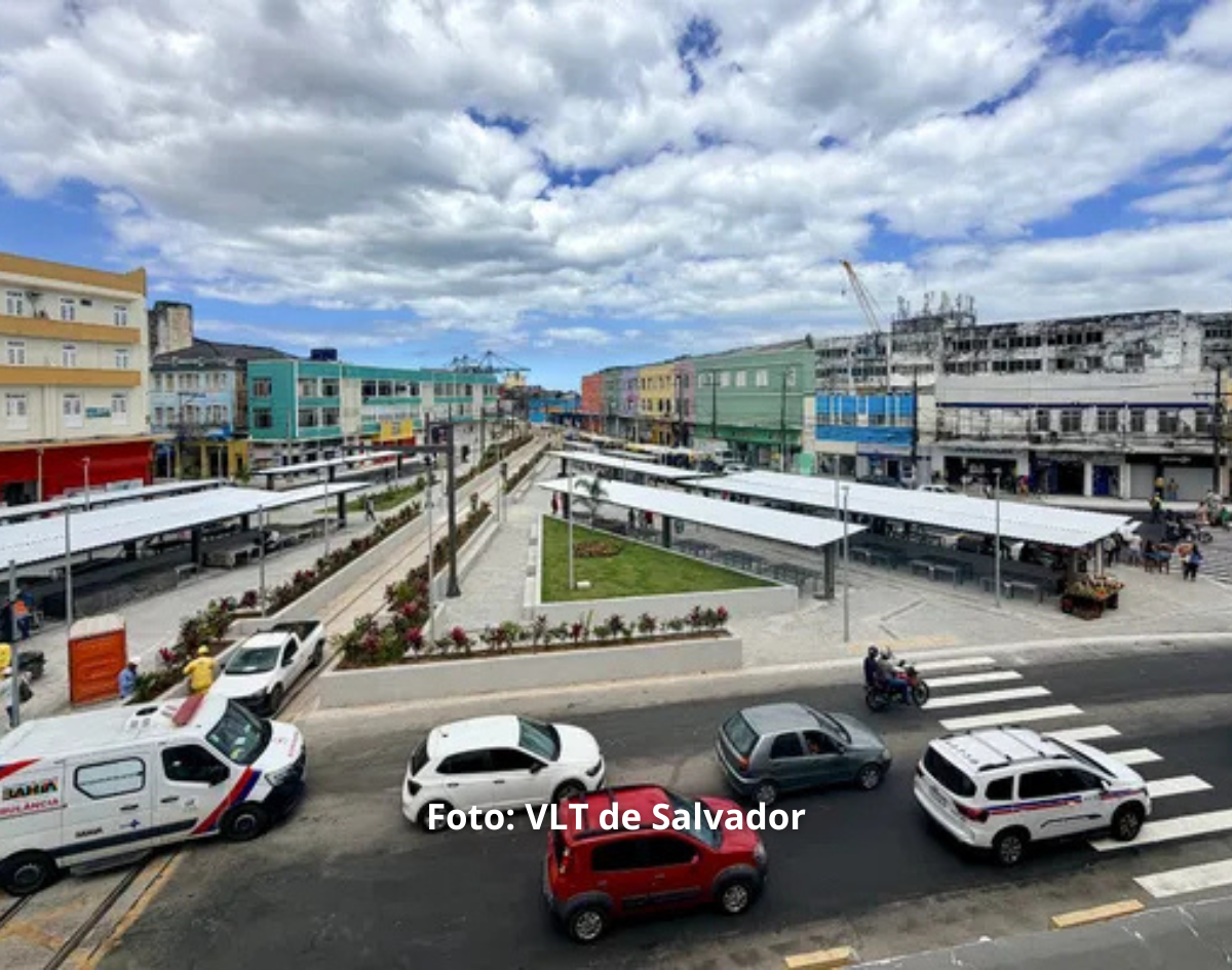 Largo da Calçada é entregue nesta terça-feira (15) após obras do VLT em Salvador 