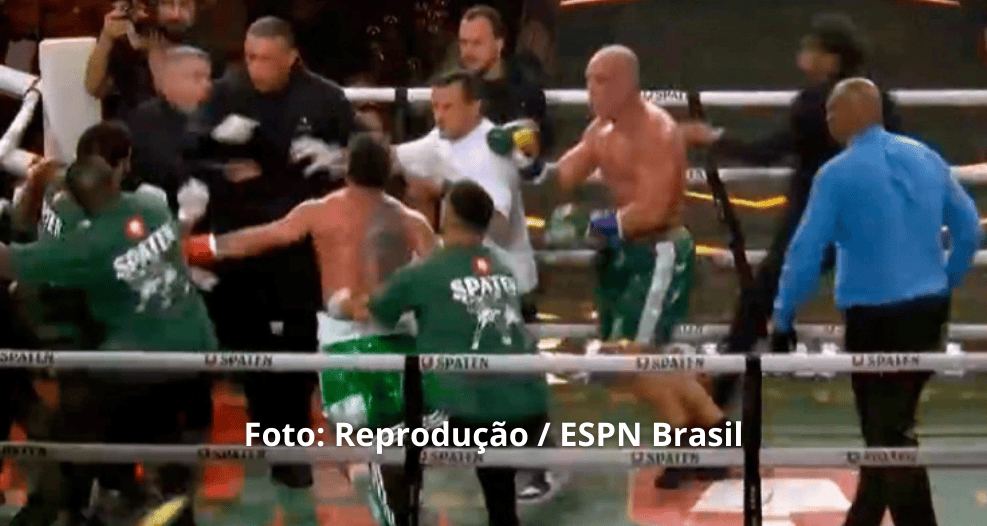 Luta principal do Spaten Fight Night é marcada por cenas lamentáveis de pancadaria